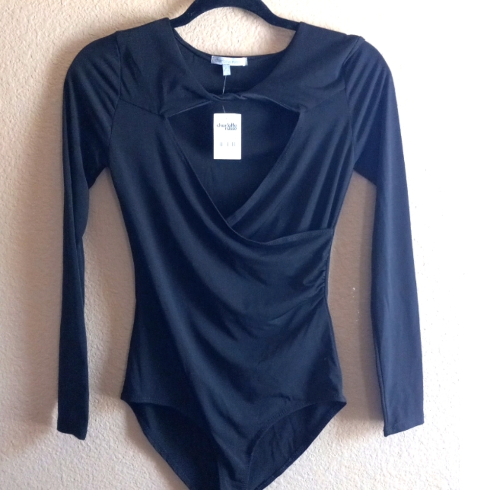 NWT Charlotte Russe black body suit with keyhole size Small